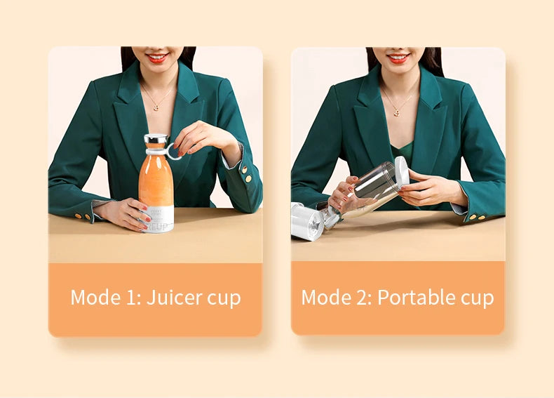Mini mixeur à jus électrique portable avec 6 lames, presse-agrumes, orange, citron, chargement USB, mixeur de fruits, presse-agrumes frais