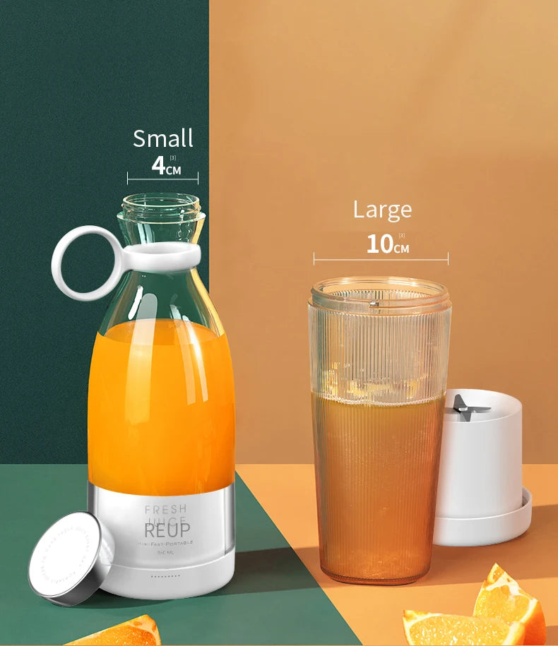 Mini mixeur à jus électrique portable avec 6 lames, presse-agrumes, orange, citron, chargement USB, mixeur de fruits, presse-agrumes frais