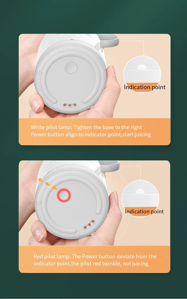 Mini mixeur à jus électrique portable avec 6 lames, presse-agrumes, orange, citron, chargement USB, mixeur de fruits, presse-agrumes frais