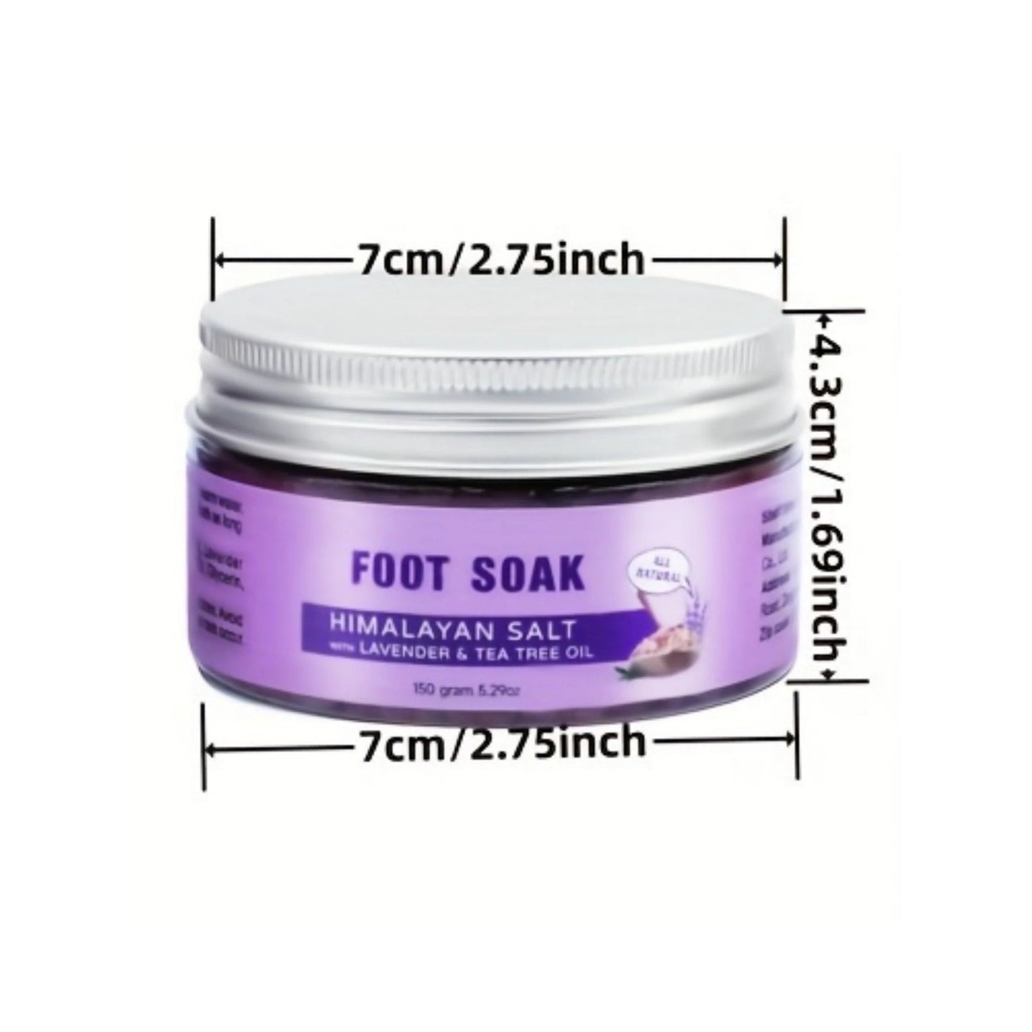 Sels de bain de pieds de l'Himalaya, 150 g, aux fleurs de lavande séchées, anti - odeurs, bain de pieds, spa - Swfitshop